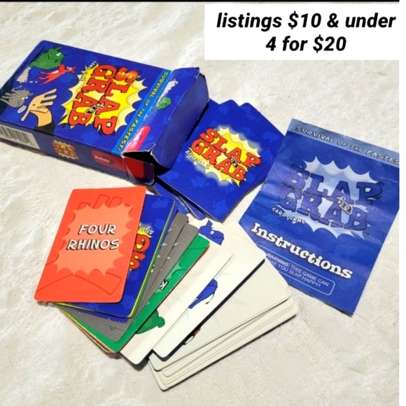 Slap Grab playing card game family fun deck of cards animal graphic print